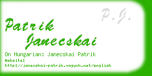patrik janecskai business card